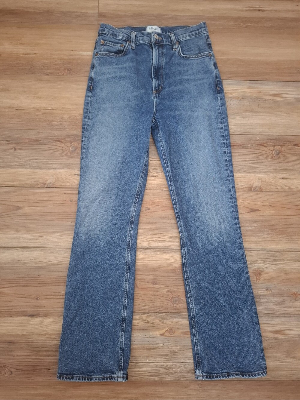 Agolde Vintage High Rise Bootcut Jeans in Prophecy Blue 27